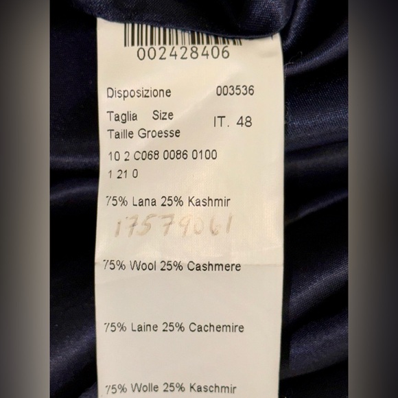 PIAZZA SEMPIONE WOOL/CASHMERE EXTRA LONG COAT IN NAVY - Picture 12 of 12